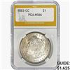 Image 1 : 1883-CC Morgan Silver Dollar PGA MS66