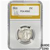 Image 1 : 1920 Standing Liberty Quarter PGA MS62