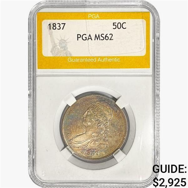 1837 Capped Bust Half Dollar PGA MS62