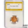 Image 1 : 1868 Indian Head Cent PGA MS63 RED
