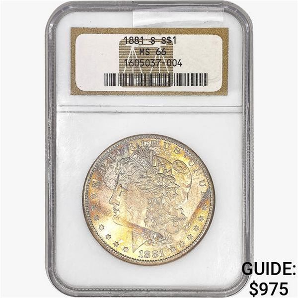 1881-S Morgan Silver Dollar NGC MS66