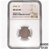 Image 1 : 1910 Wheat Cent NGC MS64 BN