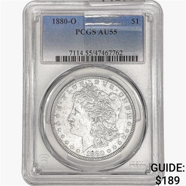 1880-O Morgan Silver Dollar PCGS AU55