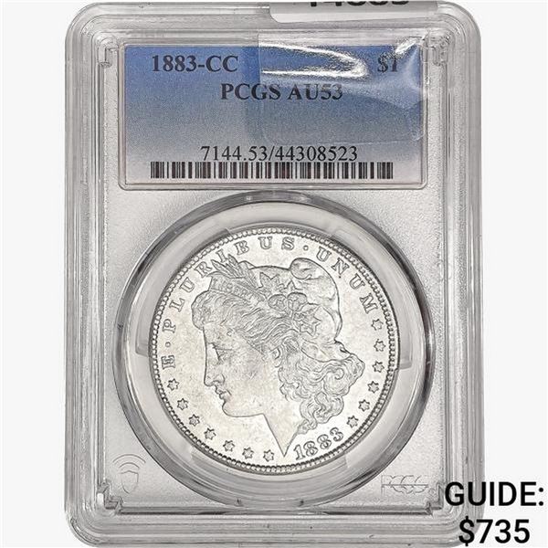 1883-CC Morgan Silver Dollar PCGS AU53