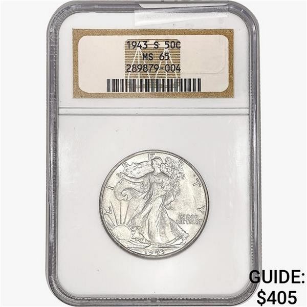 1943-S Walking Liberty Half Dollar NGC MS65