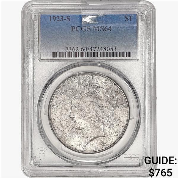 1923-S Silver Peace Dollar PCGS MS64