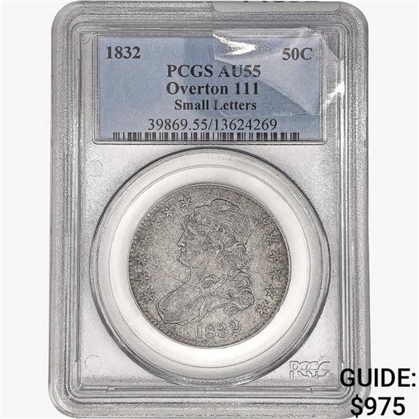 1832 Capped Bust Half Dollar PCGS AU55 Overton 111