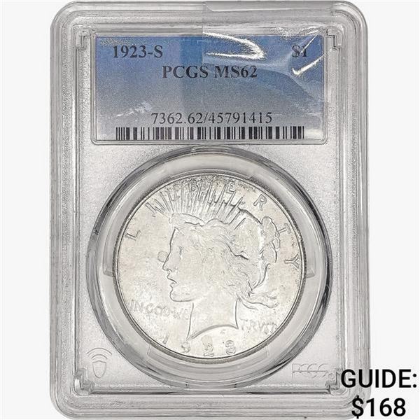 1923-S Silver Peace Dollar PCGS MS62