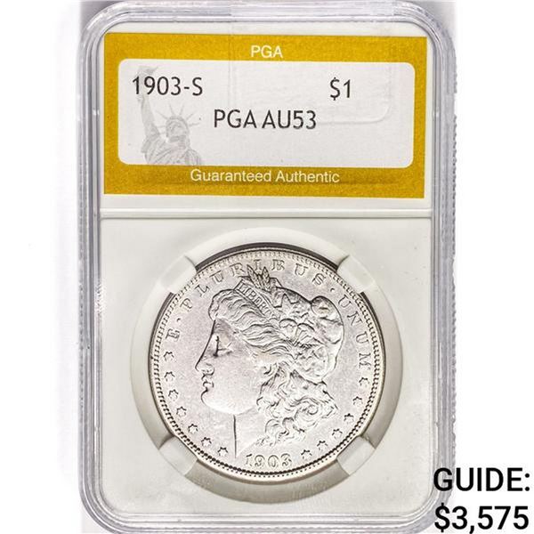 1903-S Morgan Silver Dollar PGA AU53