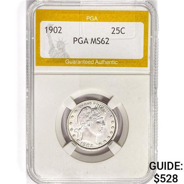 1902 Barber Quarter PGA MS62