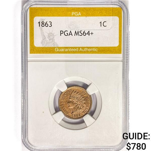 1863 Indian Head Cent PGA MS64+