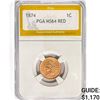 Image 1 : 1874 Indian Head Cent PGA MS64 RED