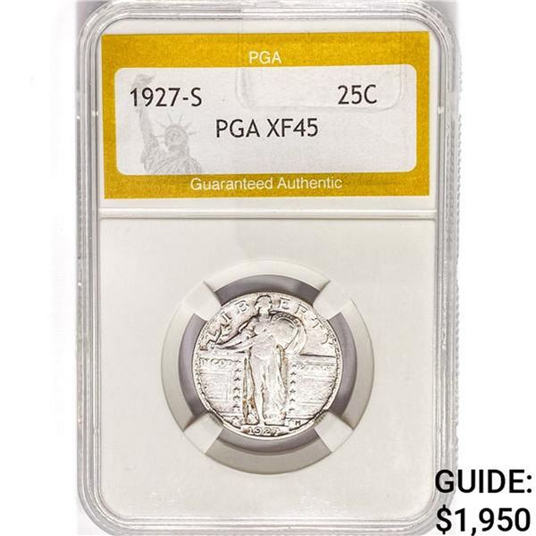 1927-S Standing Liberty Quarter PGA XF45