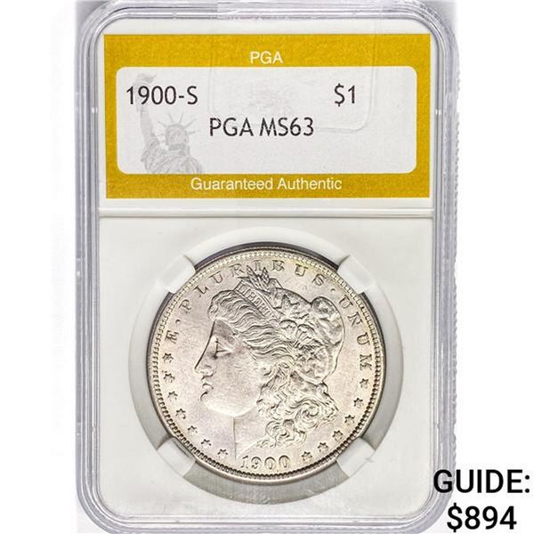1900-S Morgan Silver Dollar PGA MS63
