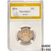 Image 1 : 1854 Seated Liberty Quarter PGA MS63+ Arrows