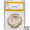 Image 1 : 1921 Silver Peace Dollar PGA MS62