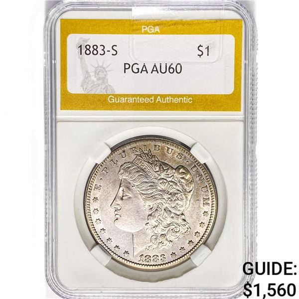 1883-S Morgan Silver Dollar PGA AU60