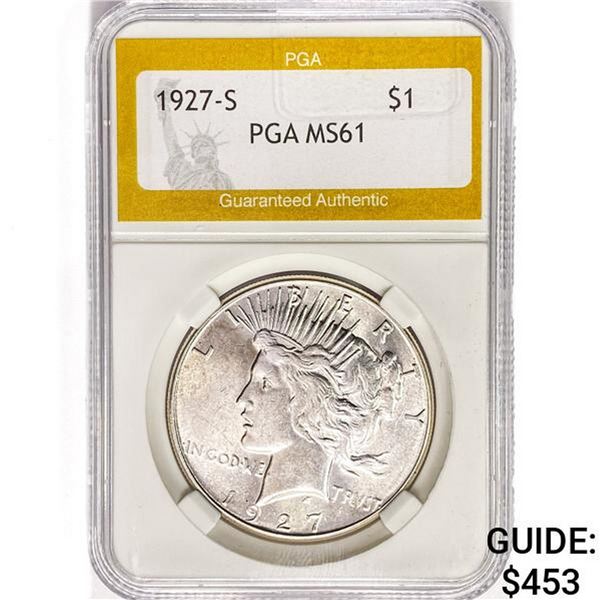 1927-S Silver Peace Dollar PGA MS61