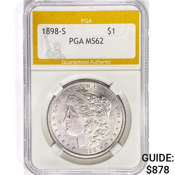 1898-S Morgan Silver Dollar PGA MS62