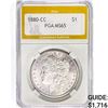 Image 1 : 1880-CC Morgan Silver Dollar PGA MS65