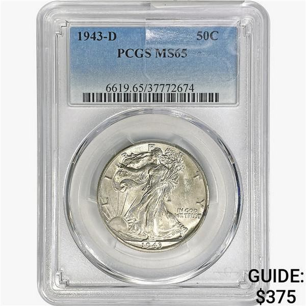 1943-D Walking Liberty Half Dollar PCGS MS65