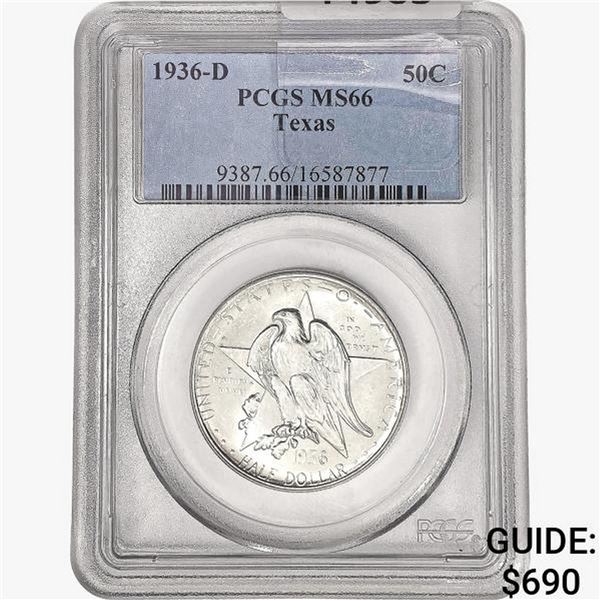 1936-D Texas Half Dollar PCGS MS66