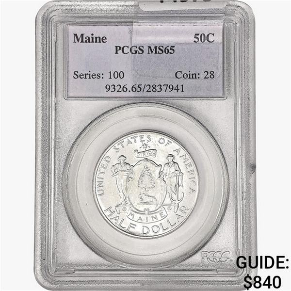 1920 Maine Half Dollar PCGS MS65