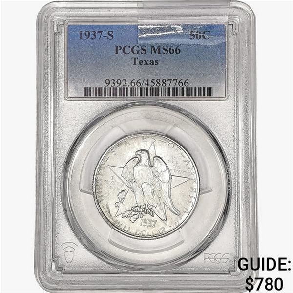 1937-S Texas Half Dollar PCGS MS66