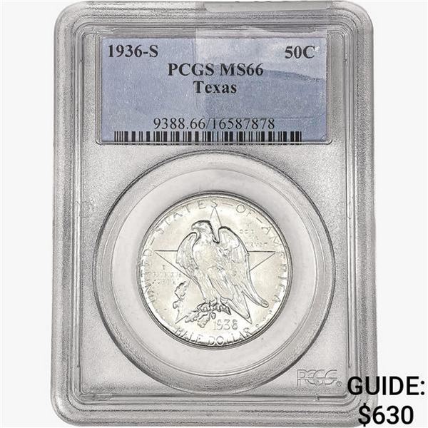 1936-S Texas Half Dollar PCGS MS66