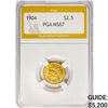 Image 1 : 1904 $2.50 Gold Quarter Eagle PGA MS67