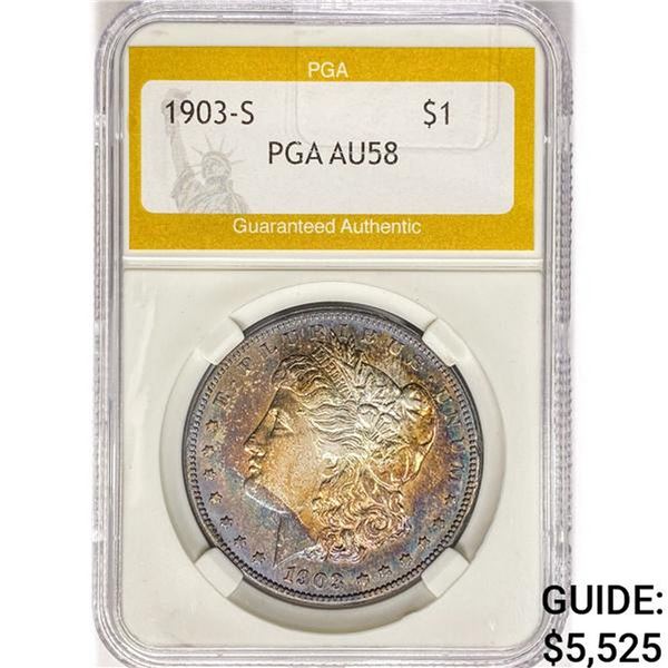 1903-S Morgan Silver Dollar PGA AU58