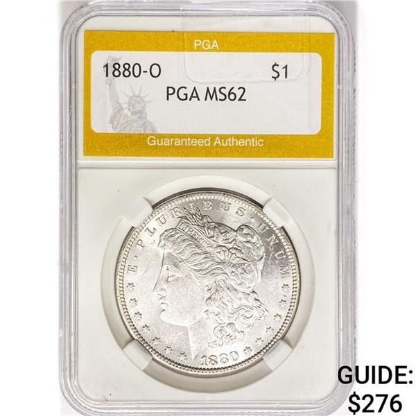 1880-O Morgan Silver Dollar PGA MS62
