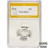 Image 1 : 1918 Mercury Silver Dime PGA MS63