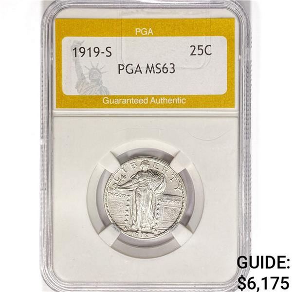 1919-S Standing Liberty Quarter PGA MS63