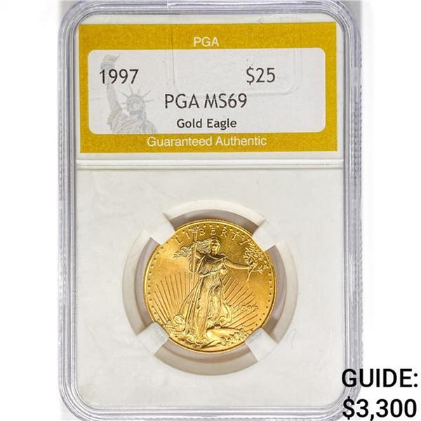 1997 $25 1/2oz. American Gold Eagle PGA MS69