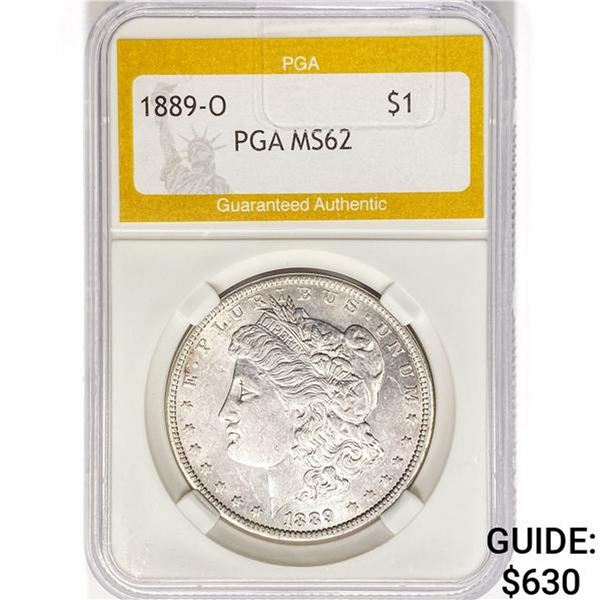 1889-O Morgan Silver Dollar PGA MS62