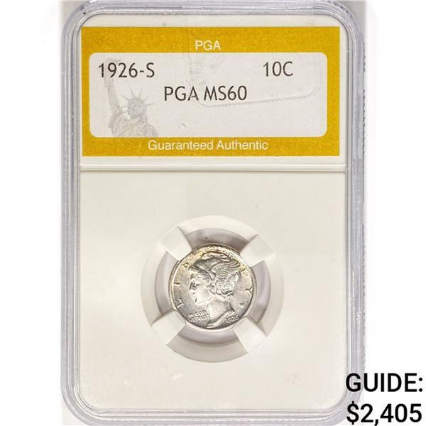 1926-S Mercury Silver Dime PGA MS60