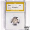 Image 1 : 1893 Barber Dime PGA MS62