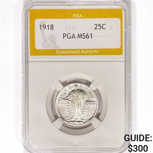 1918 Standing Liberty Quarter PGA MS61