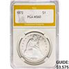 Image 1 : 1872 Seated Liberty Dollar PGA MS60