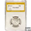 Image 1 : 1910-D Barber Quarter PGA MS64