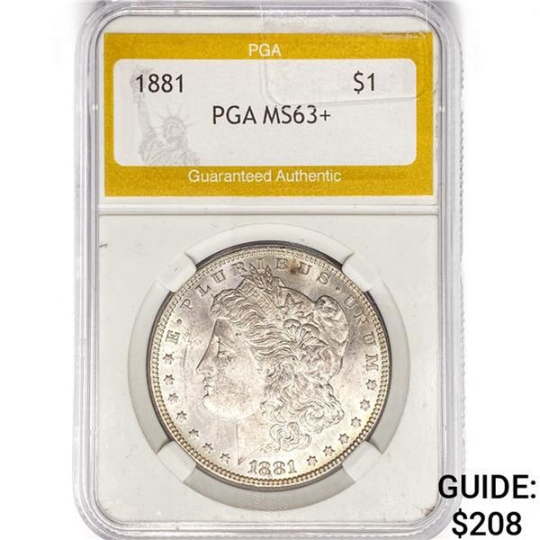 1881 Morgan Silver Dollar PGA MS63+