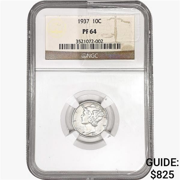 1937 Mercury Silver Dime NGC PF64