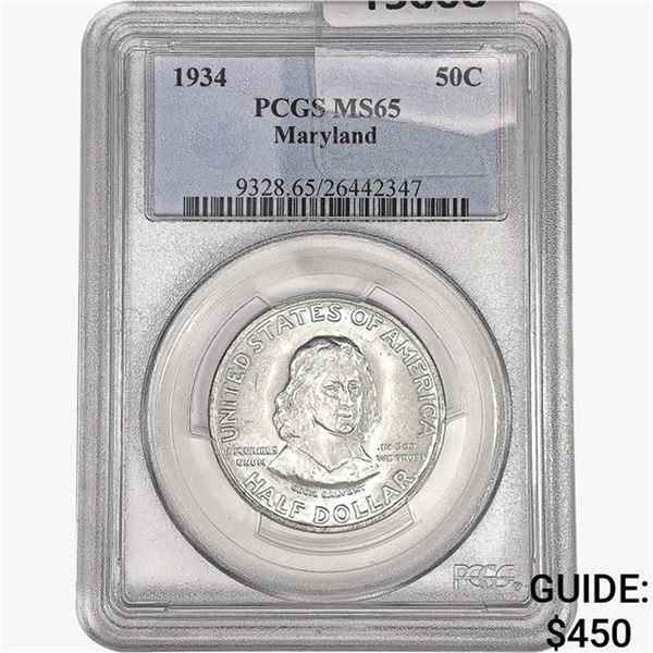 1934 Maryland Half Dollar PCGS MS65