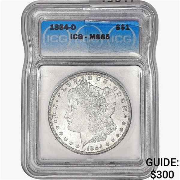 1884-O Morgan Silver Dollar ICG MS65