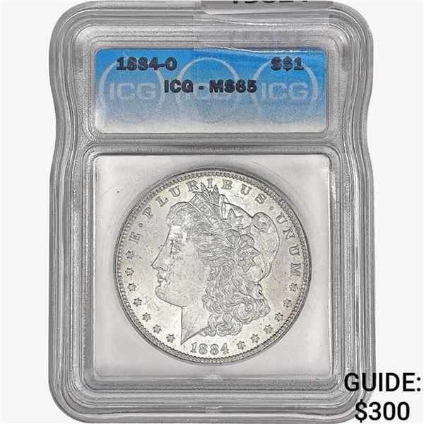 1884-O Morgan Silver Dollar ICG MS65