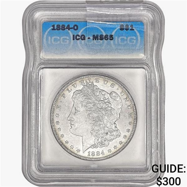 1884-O Morgan Silver Dollar ICG MS65