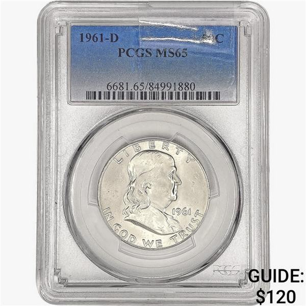 1961-D Franklin Half Dollar PCGS MS65