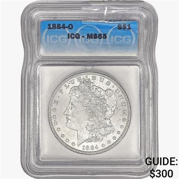 1884-O Morgan Silver Dollar ICG MS65