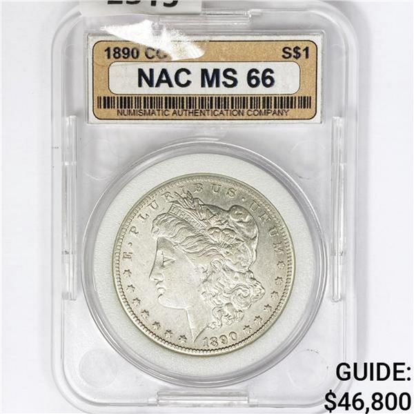 1890-CC Morgan Silver Dollar NAC MS66